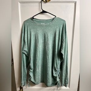 VS PINK Campus Ruched Tie-Dye Long Sleeve Tee